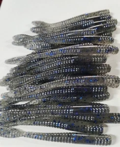 3,5 IN cola de pádel (ESCAMA AZUL HUMO/) - tiro de gota/gusanos finos - ajo pesado 30 quilates - Imagen 1 de 2