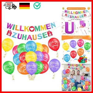 HOWAF Willkommen Zuhause Deko, Herzlich Willkommen Girlande Welcome Home Girl... - Bild 1 von 9