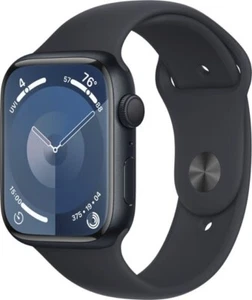 APPLE WATCH SERIES 9 GPS 45mm MIDNIGHT Med/Large APPLECARE+PLUS INCLUDED NEW!!! - Picture 1 of 2