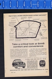 1963 Swedish SAAB MOTORS Model 96 - VINTAGE AD - Picture 1 of 1