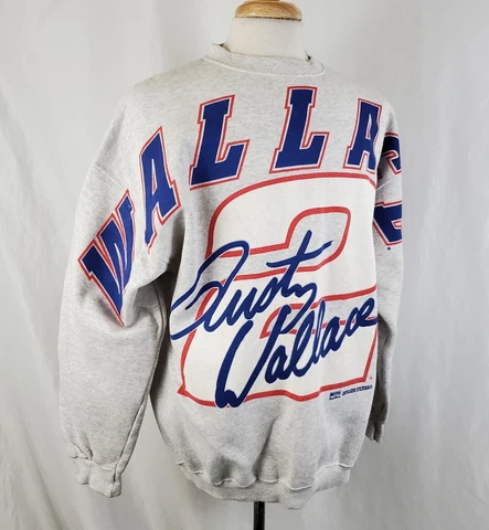 Vintage Rusty Wallace #2 NASCAR Big Print Sweatshirt XL Miller Racing Tultex 90s Cover