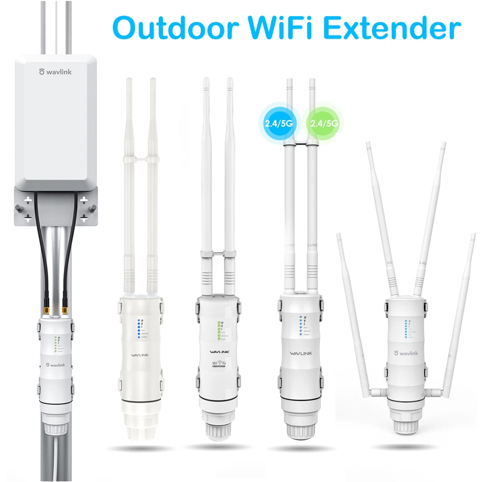WAVLINK Outdoor WiFi Extender Dual Band High Power Long Range IP67 Waterproof - Image 1 of 1