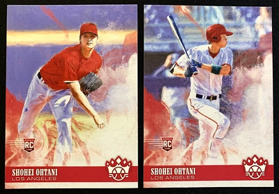 2018 DIAMOND KINGS BASEBALL SHOHEI OHTANI RC ROOKIE LOT  #73  #76 LOT - Image 1 of 2