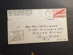 APO 932 EFATE, NEW HEBRIDES 1942 Censored WWII Army Cover 44th FIGHTER Sqdn - Picture 1 of 2