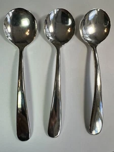Vintage Soup/Sugar Spoon Silver Plated Italy  - Set of 3 - Picture 1 of 4