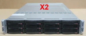 2x Supermicro SuperServer 6027TR-DTRF 2-Node Server X9DRT-HF CTO No CPU/Mem/HDD - Picture 1 of 3