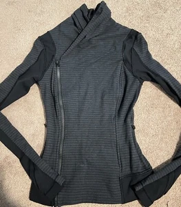 Lululemon Bhakti Yoga JacketLuon Pique Black Dark Slate / Black Size 2 - Picture 1 of 5