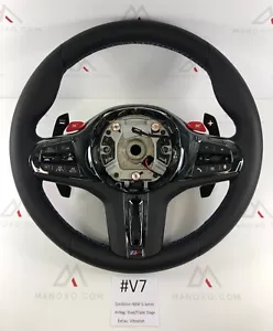 FABRICANTE DE EQUIPOS ORIGINALES BMW F90 F91 F92 M5 M8 G30 G15 volante autopropulsado + vibrador + levas de carbono - Imagen 1 de 11