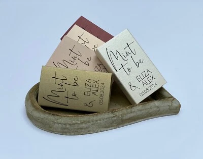 10pk Tic Tac Favours.Mint To Be Favor.MINTS INCLUDED.Personalised Wedding Favour - Image 1 of 3