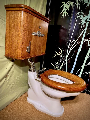 antique  1900  wall mounted victorian toilet restored Cover