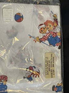 Vintage Set Raggedy Ann & Andy Baby Kleinkind Wiege Reisegröße Kissenbezug 2 NEU - Bild 1 von 4