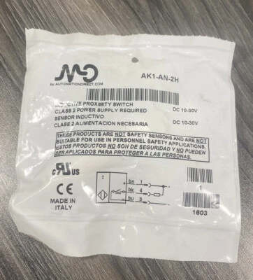 New Automation Direct AK1-AN-2H Inductive Proximity Switch 10-30VDC - USA - Image 1 of 4
