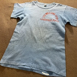 VINTAGE 60’S TED WILLIAMS SUMMER CAMP BASEBALL MEDIUM T-SHIRT LAVEVILLE, MASS - Picture 1 of 11