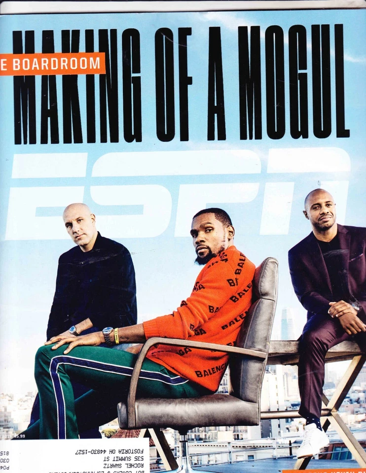 ESPN MAGAZINE--KEVIN DURANT COVER---MARCH 2019 - Image 1 of 1