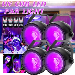 1/2/4x 50W Schwarzlicht UV COB LED DMX Party Bühnenlicht Strahler Fernbedienung - Bild 1 von 13
