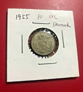 1955 10 ORE DANMARK COIN - NICE WORLD COIN !!!  - Picture 1 of 2