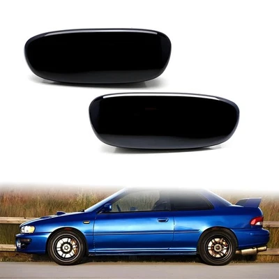2x Smoke Lens Amber LED Turn Signal Side Marker Light For 1993-01 Subaru Impreza Foto 1 de 4