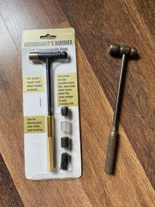 Lot of 2 Watchmakers Hammers! Vintage & Modern with 6 Interchangeable Heads - Picture 1 of 4
