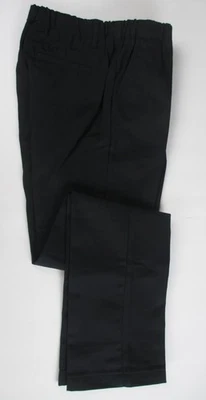 Calça chino LANDS END preta uniforme escolar cintura elástica com logotipo TCCS meninas 14 - Imagem 1 de 4