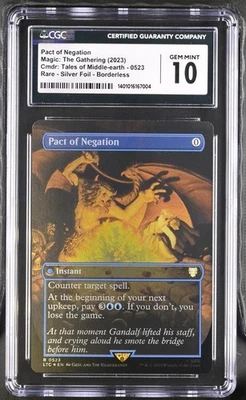 Pact of Negation Borderless FOIL  GEM MINT 10 Lord of the Rings CGC Graded MtG - Image 1 of 2