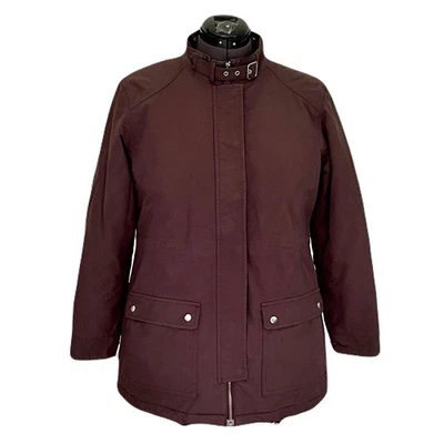 Lands End Brown Quilt Lined Utility Coat, Size S - Image 1 of 4