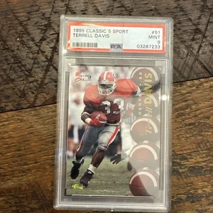 Classic 5 Sport 1995 - Terrell Davis #91 (RC) PSA 9 como nuevo - Imagen 1 de 3