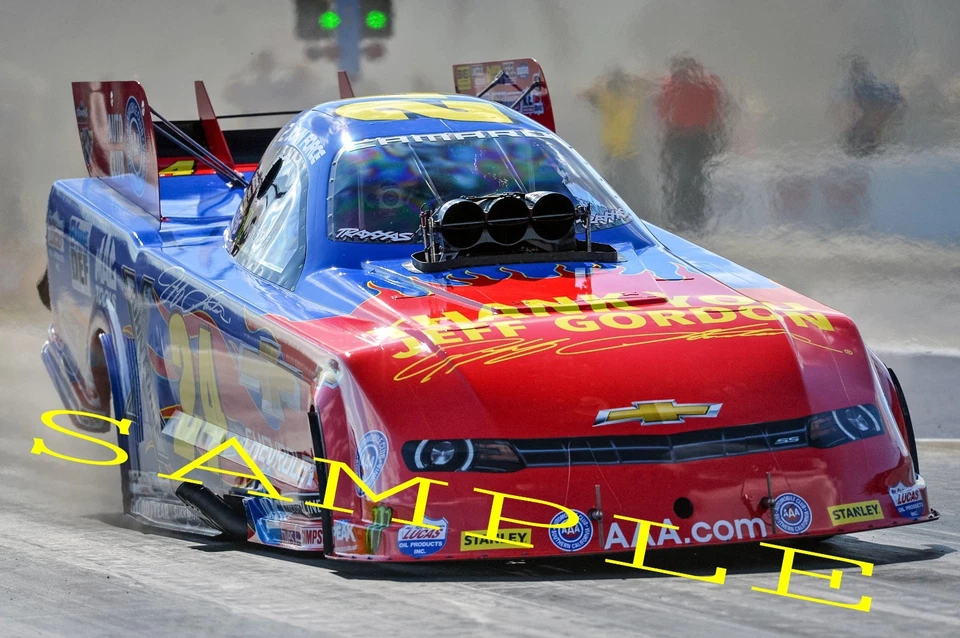 JOHN FORCE JEFF GORDON TRIBUTE FUNNY CAR 11X17 GLOSSY POSTER #W2F - Image 1 of 1