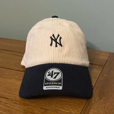 New York Yankees '47 Limpieza Pana MLB Correa 2 Tonos Gorra Ajustable Sombrero Foto 1 de 4