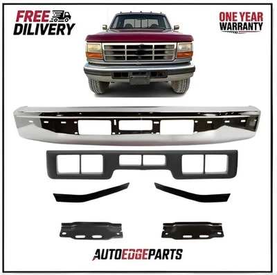 Bumper Face Bars Front for F350 Truck F250 F150 Ford F-350 F-250 F-150 1992-1996 — 第 1/4 张图片