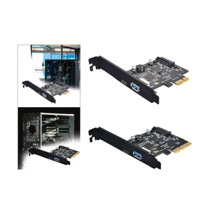 Pci-e to USB 3.1 10 Gbps USB A + USB C Expansion Card Replacement Easy to - Picture 1 of 10