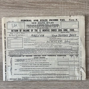 Bund und Länder Einkommensteuer 1940 - Bild 1 von 1