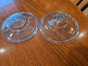 Set Of 2 7 Inch Fire King Blue Sapphire Philbe Small Casserole Lids - Picture 1 of 6