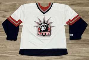 Size L - New York Rangers Lady Liberty White CCM Jersey 3rd Generation Replica - Picture 1 of 11