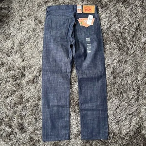 Neu mit Etikett Levis 501 Denim Herren 32 weiß Eiche Kegel Denim Knopfleiste gerades Bein blau - Bild 1 von 21