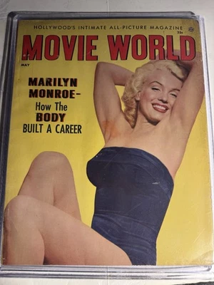 MARILYN MONROE - REVISTA DE PORTADA DE FOTO EN GRAN COLOR MUNDO DEL CINE 05/54 MUY BONITA Foto 1 de 2