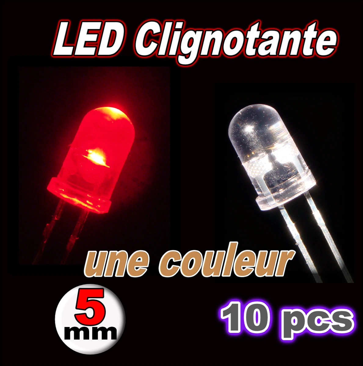 507/25# LED Rouge 10 Mm 25 Pcs Résistances 40000mcd - Foto 5