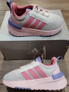 New Adidas Racer TR21 Infant Sneaker GZ3365 - Size 5K Pink Purple Girls Running - Picture 1 of 7