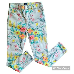  Gap Denim Floral Stretchy High Rise Jeggings - Picture 1 of 7