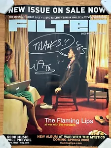 FLAMING LIPS 2006 Filter Magazine 18x24 Poster Wayne Coyne SIGNED - Picture 1 of 3