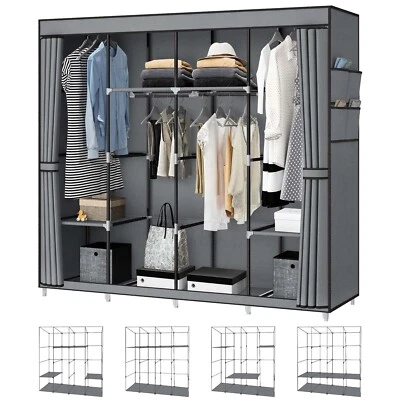 Stoffschrank Stoffkleiderschrank Falt-Schrank Aufbewahrungsschrank Textilschrank - Bild 1 von 4