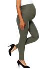Kiabi khaki soft stretch over bump maternity leggings  in sizes 6 - 20