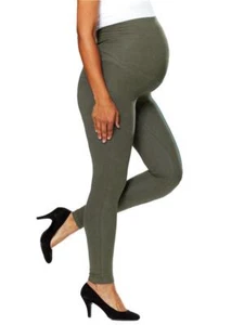 Kiabi Umstandsleggings khaki weich Stretch Überbauch in Gr. 6 - 20 - Bild 1 von 1