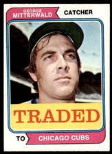 1974 Topps George Mitterwald . Chicago Cubs #249T