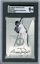 2001 Donruss Signature Series Willie Mays Notable Nicknames Auto SGC 9 Giants