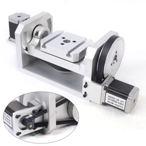 CNC Indexing Head CNC 4th Axis 5th Axis Rotary Axis 98MM Center Height Aluminum - Picture 1 of 16