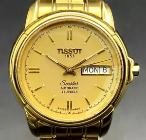 ๐จ๐ญ SWISS VTG TISSOT SEASTAR AUTOMATIC ETA A660/760 GOLD PLATED Sapphire WATCH - Picture 1 of 16