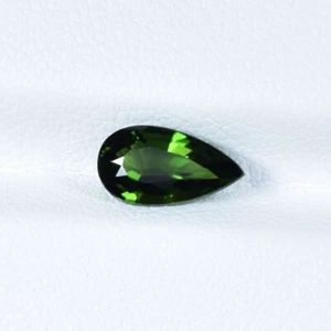 0.96 ct TOP LUSTROUS CHROME GREEN / NATURAL CHROME TOURMALINE - Pear Gems Video - Picture 1 of 2