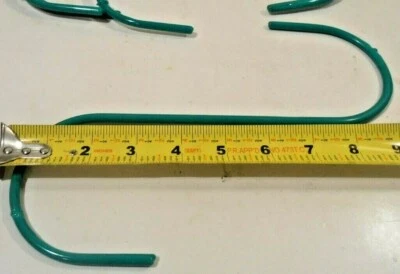 GANCHOS S 2 PIEZAS. GANCHOS EN S JUMBO DE ACERO VERDE 10 PULGADAS CON RECUBRIMIENTO DE PVC PARA PLANTAS Foto 1 de 3