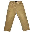 Calvin Klein Corduroy Jeans Relaxed Fit Beige Mens 33W 29L Zip Fly