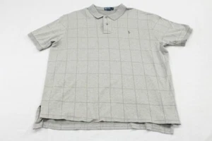 Polo Ralph Lauren Pima Soft Touch Short Sleeve Polo Shirt Grey Check Size XXL - Picture 1 of 8